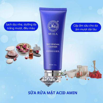 Sữa rửa mặt MIGA – MIGA Sikly Renewal Cleanser giúp da căng mịn và làm sáng da