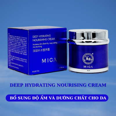 Sản phẩm hoàn hảo nhất để da được cấm ẩm sâu, phục hồi da nhanh chóng chính là sản phẩm MIGA Deep Hydrating Nourishing Cream – Kem MIGA dưỡng ẩm sâu